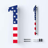 Metal House Number 8 with American Flag 6 Inch Rust-Proof Durable