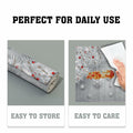 Giwawa Winter Snowflakes Placemats Set of 4 12x18 Silver Red Linen
