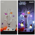 GNIXLING Halloween Tree Decorative Centerpiece White, Spooky Ornaments & Lights