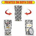 WAZONE Heifer Tumbler Cup Leopard Cow Stainless Steel 20oz Travel Mug