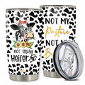 WAZONE Heifer Tumbler Cup Leopard Cow Stainless Steel 20oz Travel Mug