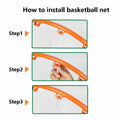 2 Pack Red White Basketball Net 12 Loops Polyester All Weather Durable