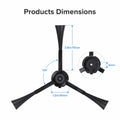 BPMIO Replacement Side Brush B20 Robot Vacuum Mop Combo 4pcs