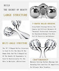 Rikss 3D Roller Face Massager Jade Skin Tightening Lifting Tool Silver