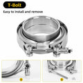 ZEHCLP V Band Clamp 304 Stainless Steel Butt Joint 2.0 inch Silver 2 pcs