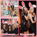 IGMaryBox 2PCS Bunny Ears Headband Plush Hairbands Pink 1 count