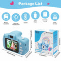 iMisH Kids Camera 1080p Video 1000mAh Battery 32GB TF Card Shockproof Blue