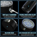 Hydrogen Water Bottle Generator Portable with Infuser 3 Min Electrolysis Black