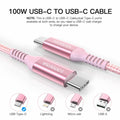 Awnuwuy USB C to USB C Cable 100W Fast Charging Pink 6.6ft 3-Pack