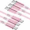 Awnuwuy USB C to USB C Cable 100W Fast Charging Pink 6.6ft 3-Pack