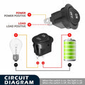 XMSILIMEIG Round Rocker Switch AC 125V 10A Waterproof Toggle 8 Pack Black