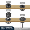 XMSILIMEIG Round Rocker Switch AC 125V 10A Waterproof Toggle 8 Pack Black