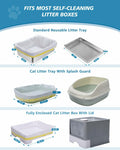 KONE 45 Count Litter Box Liners Drawstring Leak-Proof Thick Durable Bags
