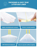 KONE 45 Count Litter Box Liners Drawstring Leak-Proof Thick Durable Bags