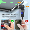 Generic Magnetic PD 60W USB C Charging Cable 3.3ft Black 1pc Aluminum