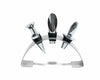 Lutong Brass Wine Bottle Stopper Set with Stainless Steel Pourer & Stand 4pcs
