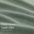 OVZME Green Curtains 40x96in 2 Panels Light Filtering Faux Linen Set