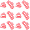 Alemaky 12 Pack Pink Square Rectangle Hair Claw Clips Non-slip Matte OPEN BOX