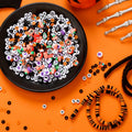 Suncalla 7108 Pcs Halloween Polymer Clay Beads Kit 6mm Orange Black 20 Strings