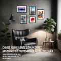 Latile Floating Picture Frames 3 Pc Glass Large Square Black UV Protection