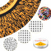 Suncalla 7108 Pcs Halloween Polymer Clay Beads Kit 6mm Orange Black 20 Strings
