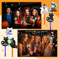 Realspring 24 Pcs Halloween Glow Sticks Purple Green Orange 0.4x7.8 Inch