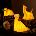 Roowest Light Up Halloween Ghost Dog Figurines Set of 3 White
