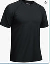 Haimont Mens UPF 50+ Fishing Shirt Quick Dry Short Sleeve Workout Tee 3XL Black