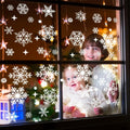 Uorybwanai 138Pcs Christmas Window Stickers Snowflakes Xmas Decals White