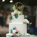 Party to Be Love Wedding Cake Topper Gold Acrylic Love 01 Design 02