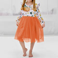 C&M WODRO Toddler Girl Thanksgiving Pumpkin Tulle Dress Pumpkin+Leaf 3-4T