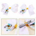 XEININVU Bee Hair Clips Toddler Girls Bowknot Hair Barrettes Yellow White 2PCS