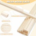 240PCS Wood Square Dowel Rods 1/8"x1/8"x12" Balsa Wood Sticks for Crafts