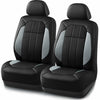 Road Comforts Breathable Leather Car Seat Covers Front Seats Airbag Safe Gray