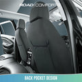 Road Comforts Breathable Leather Car Seat Covers Front Seats Airbag Safe Gray