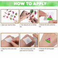 MeoIsDaBest Melon Pre-Cut Temporary Tattoos 96PCS Watermelon Green