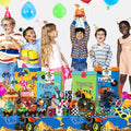 XIPEGPA Truck Party Favors Set - Keychains Slap Bracelets Stickers Straws