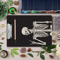 Britimes Wood Clipboard Nursing Clip Board Funny Skull Skeleton A4 Size