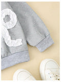 SOLY HUX Toddler Girl Crewneck Sweatshirt Grey Bows Graphic Size 5T