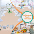 Kongdaoth Orange Disposable Plastic Tablecloths 54x108in 12 Pack