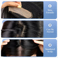 HAIRCUBE Hair Toppers for Women Real Human Hair 14in Natural Black 5x5.5in Base