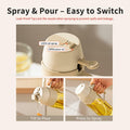 MDZF SWEET HOME Oil Sprayer 12.3oz 2-in-1 Olive Oil Dispenser White