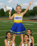 JenPen Girls Cheerleader Dress Crop Top Skirt Bow Hair Rope Ball Size L