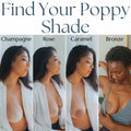 POPPY Silicone Nipple Covers Pasties Adhesive Strapless Bra Carmel 1 Pair