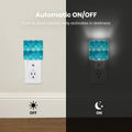Caifujiqi Night Light Plug-in Dusk to Dawn Sensor LED White Plastic 110V