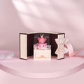 Generic Preserved Rose Gift Box with Pink Moss Bear & Necklace Gift