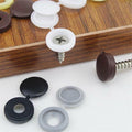 YDKOEDD 200pcs Plastic Hinged Screw Cover Caps Waterproof Black Large