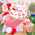 BACH AND BOUJEE She's The Cherry on Top Baby Shower Backdrop Red Balloons