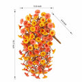 HyeFlora 2 PCS Faux Fall Hanging Flowers Plants UV Resistant Orange+Yellow