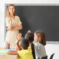 PerKoop Bulletin Board Borders 2 Rolls 131ft Dots White Background